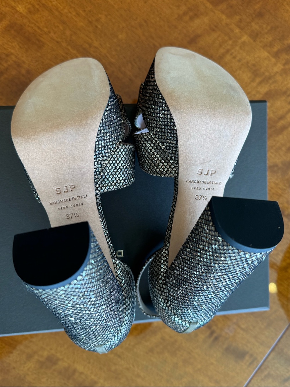 SJP by Sarah Jessica Parker Silver Metallic Platform Sandals - Picture 5 of 8